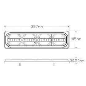 feu arrière LED câble Néon LED gauche