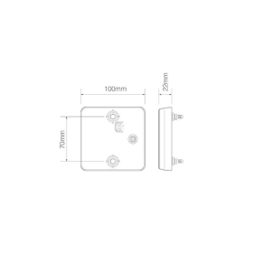feu arrière LED câble universel 12 V