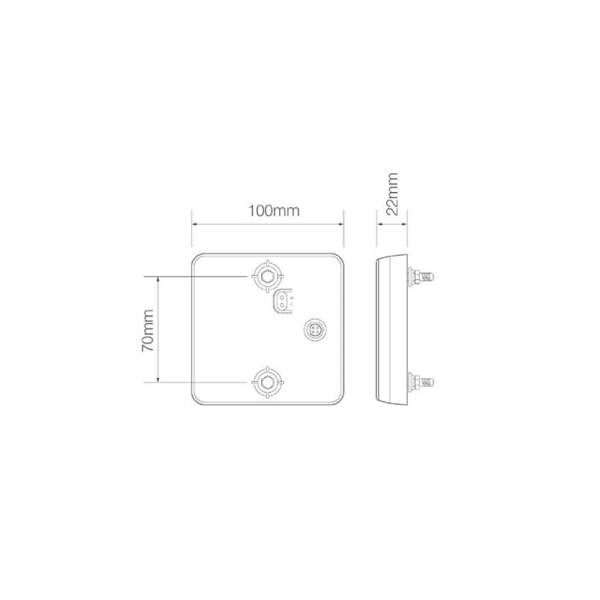 feu arrière LED câble universel 12 V
