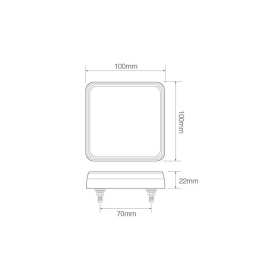 feu arrière LED câble universel 12 V  (ensemble de 2 pièces)