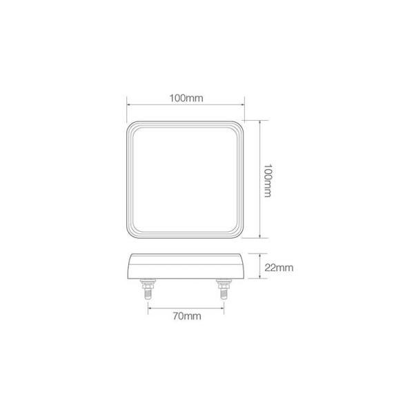 feu arrière LED câble universel 12 V  (ensemble de 2 pièces)