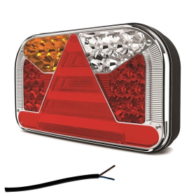 Feu arrière LED gauche sans éclairage de plaque d'immatriculation | 12-36v | 10m cable