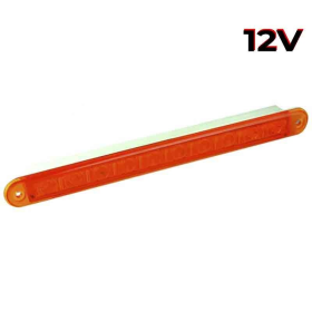 Feu clignotant LED slimline cabuchon orange | 12V | 40cm cable