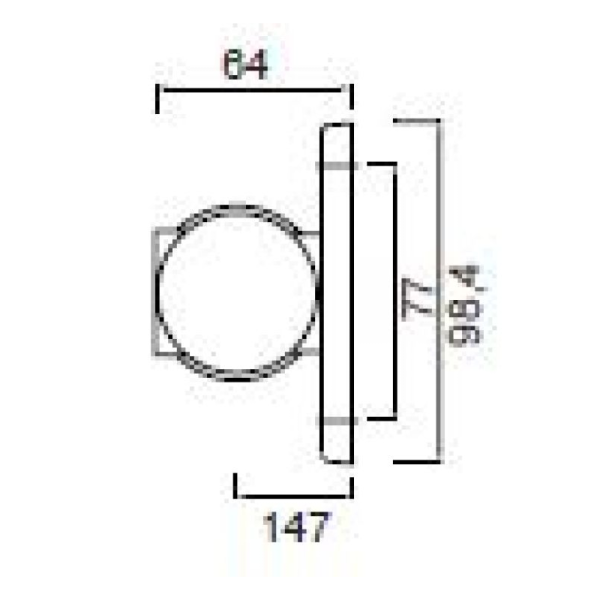 feu d'encombrement SUPERPOINT III “montage direct” DC câble 1000mm