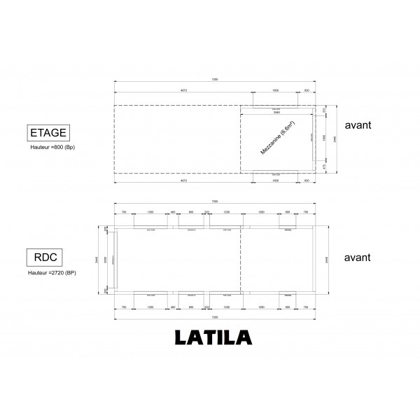 Structure 400 x 200 à partir de 5 085.00€ suivant modèle (sans remorque)