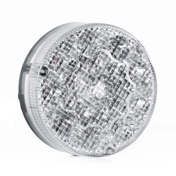 Feu de brouillard LED rond, lentille transparente 24V 50cm cable