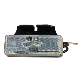 feu de position avec catadioptres blanc avec support en caoutchouc câble avec extrémité ouverte 50cm