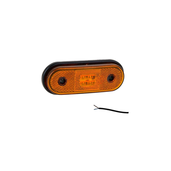 feu de position latéral LED 0.5m câble, extrémité ouverte orange 50cm 12-24V