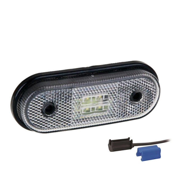Feu de position LED blanc | 12-24V | 0,75mm². connecteur