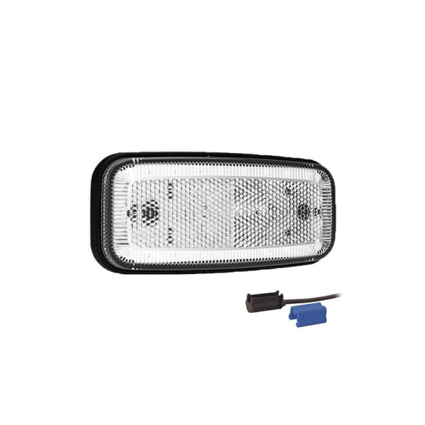 Feu de position LED blanc | 12-24V | 0,75mm². connecteur