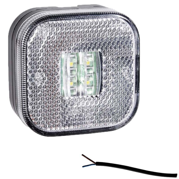 Feu de position LED blanc | 12-24V | 50cm. cable