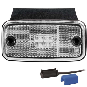 Feu de position LED blanc | 12-36v | 0.75mm². connecteur