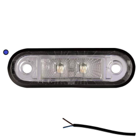 Feu de position LED bleu | 24V | câble de 50cm.
