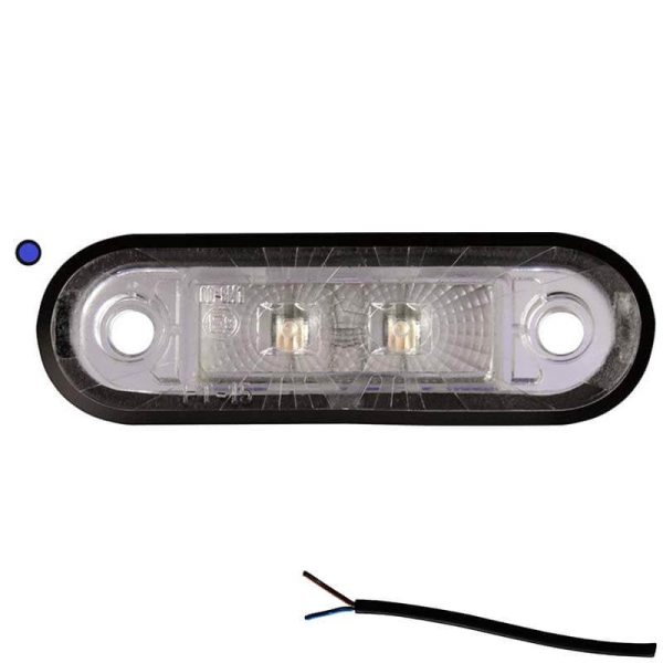 Feu de position LED bleu | 24V | câble de 50cm.