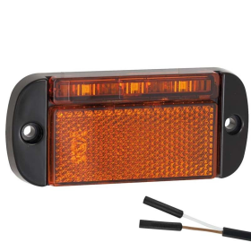 Feu de position LED de couleur orange | 12-24V | Connecteur 2-PIN