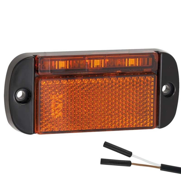 Feu de position LED de couleur orange | 12-24V | Connecteur 2-PIN