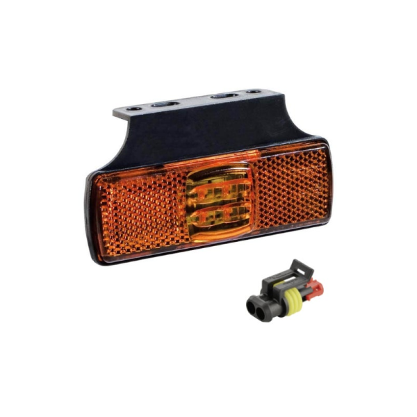 Feu de position LED de couleur orange | 12-36v | câble de 50cm. | connecteur AMP