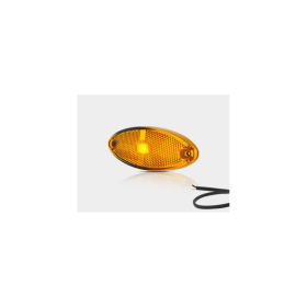 Feu de position LED ovale orange | 12-24V | câble de 50cm.