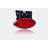 Feu de position LED ovale rouge avec support | 24V | 50cm. cable