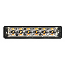 Feu flash LED 6 LED | R65 | ultra flat slimline | ambre | 10-30V