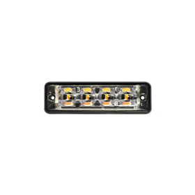 Feu flash LED slimline ultra plat 4 LED | blanc | 10-30V