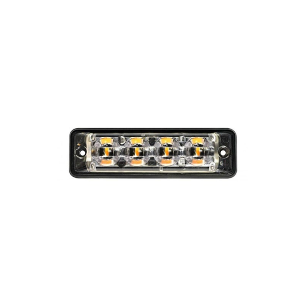 Feu flash LED slimline ultra plat 4 LED | blanc | 10-30V