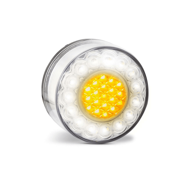 feu latéral LED câble blanc + orange universel 12V