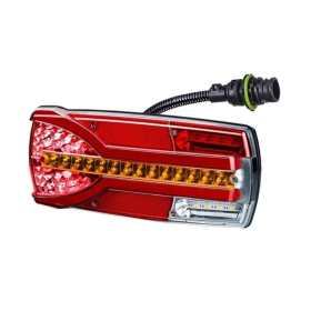 Gauche | Feu arrière LED clignotante dynamique | 12-24V | Connecteur AMP 7-PIN