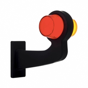 gauche | Lampe LED suspendue | tige angulaire & cabuchon | 12-24V