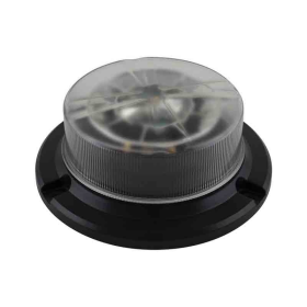 gyrophare LED base basse orange transparent | trois boulons | 24V | R65