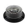 gyrophare LED base basse orange transparent | trois boulons | 24V | R65
