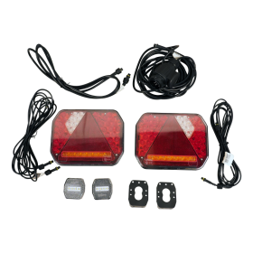 kit d'éclairage LED prêt à l'emploi prise 13 pôles 12-24VV , y compris 2 lampes larges