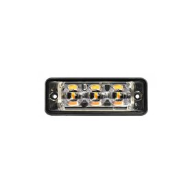 Lampe de poche LED slimline ultra plate | 3 LED | orange | 10-30V