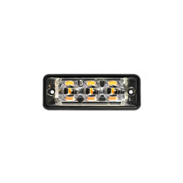 Lampe de poche LED slimline ultra plate | 3 LED | orange | 10-30V