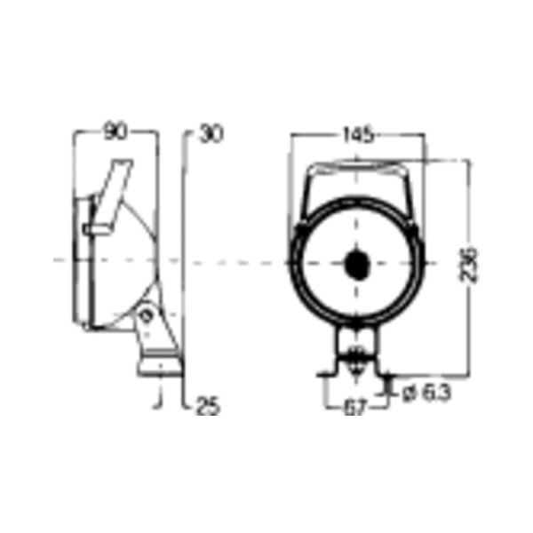 lampe de travail 12V 55W H3