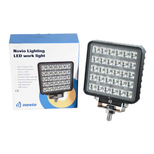 Lampe de travail à LED 10-30 Volt DCV 25W câble 470mm 2652lm