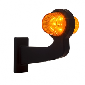 Lampe suspendue LED orange | tige angulaire | cabuchon clair | 12-24V