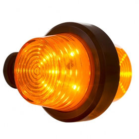 Lampe suspendue LED orange | tige courte | cabuchon clair | 24V