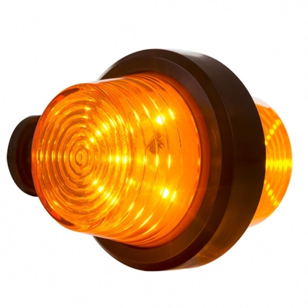 Lampe suspendue LED orange | tige courte | cabuchon clair | 24V