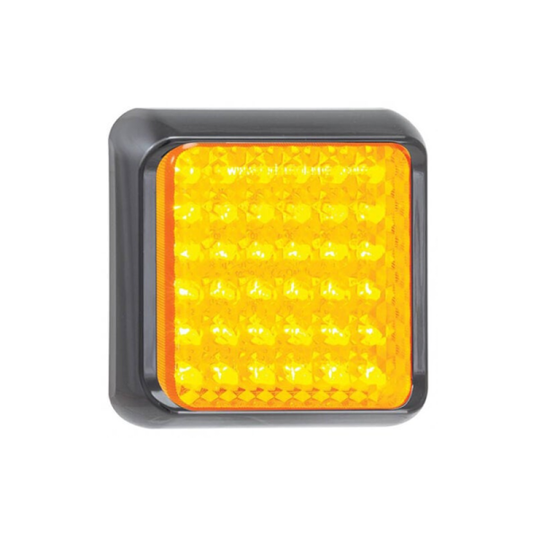 LED feu clignotant noir | 12-24V | 40cm. cable