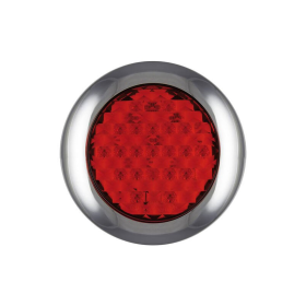 LED feu de brouillard avec garniture chromée | 12-24V | 0,15m. cable