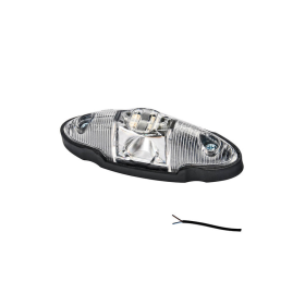 LED feu de position blanc 0.5m kabel 12-24V DC couleur de la lentille transparente