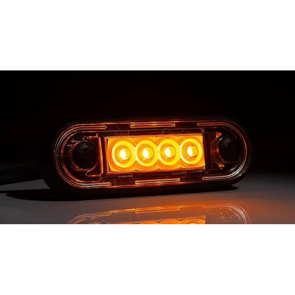 LED feu de position latéral orange, 150mm extrémité ouverte 12-24V