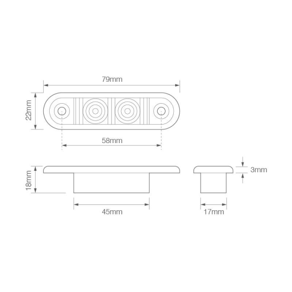 LED feu de position rouge, 12-24V DC