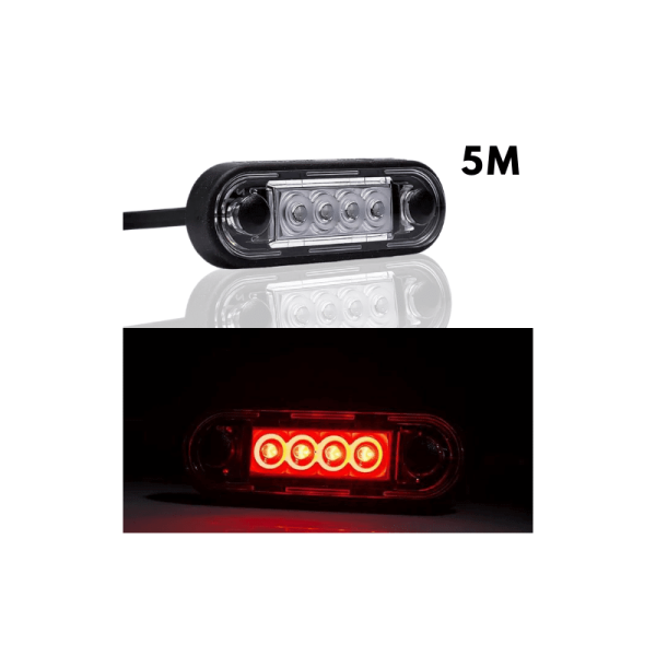 LED feu de position rouge, 5m 12-36V DC