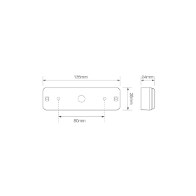 LED feu de position rouge, câble 12-24V DC