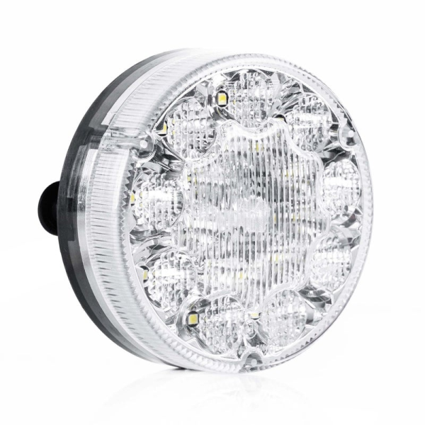 LED feu de recul rond, cabuchon transparent 24V 50cm cable