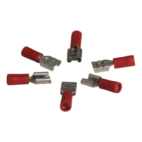 manchon pour prise plate pour le fil 0,5 – 1,5mm2 6,3x0,8,mm Rouge