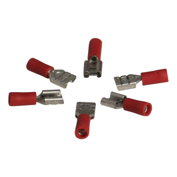 manchon pour prise plate pour le fil 0,5 – 1,5mm2 6,3x0,8,mm Rouge