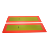 panneau de signalisation semi-remorque 3500kg 197mm x 566mm jaune avec rouge bord 2x sticker
